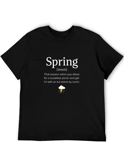 Funny Spring Definition Black T-Shirt