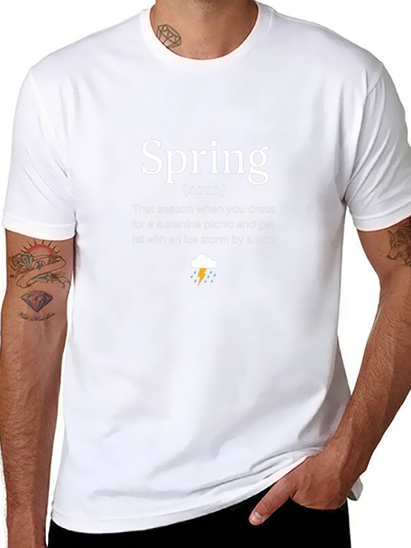 Funny Spring Definition Black T-Shirt