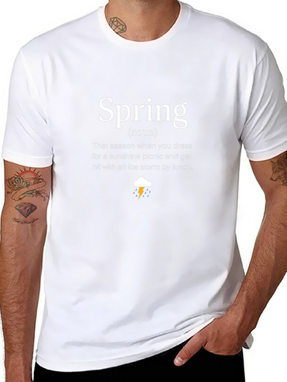 Funny Spring Definition Black T-Shirt