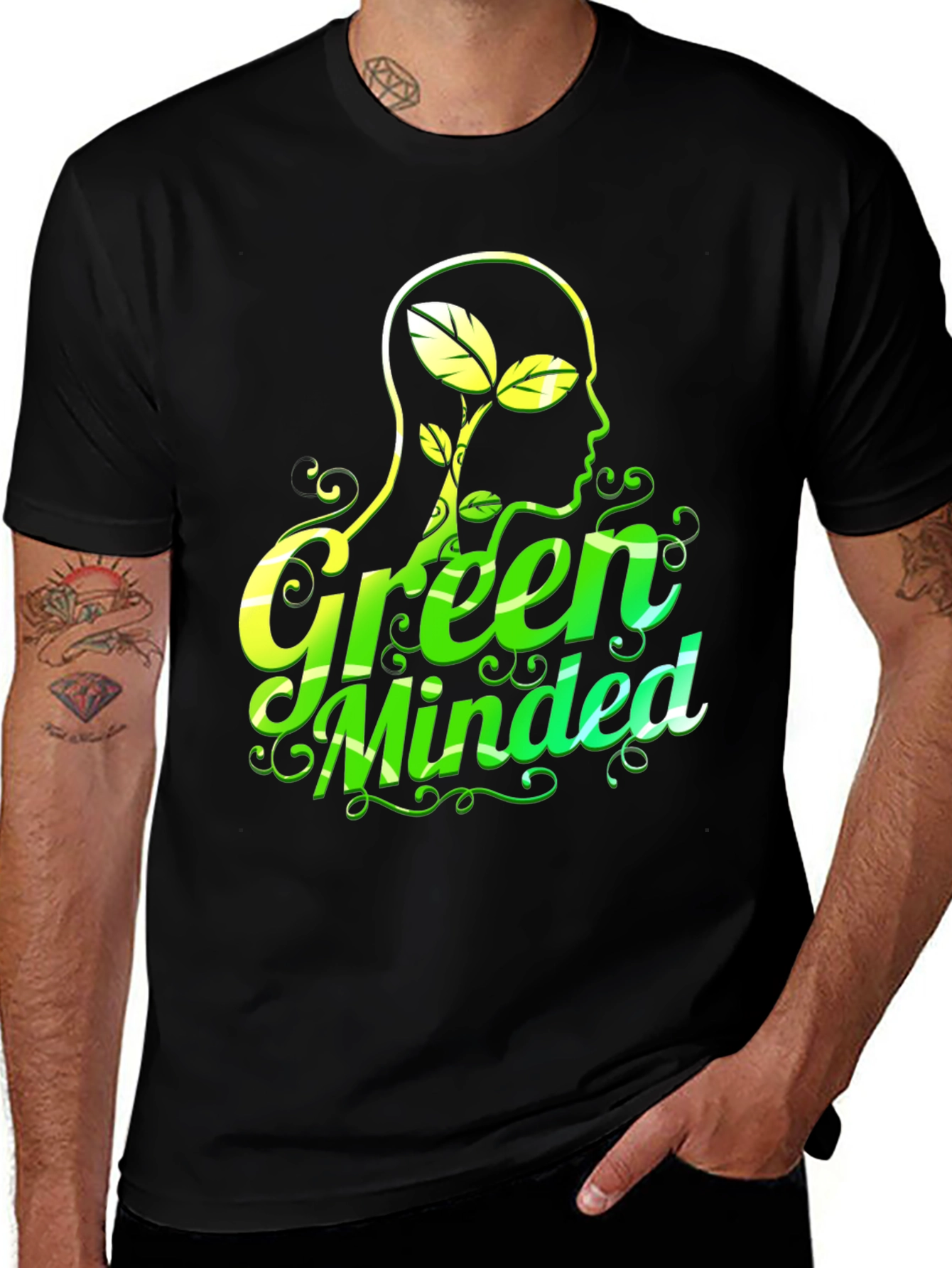 Green Minded Graphic T-Shirt - Eco Conscious Design