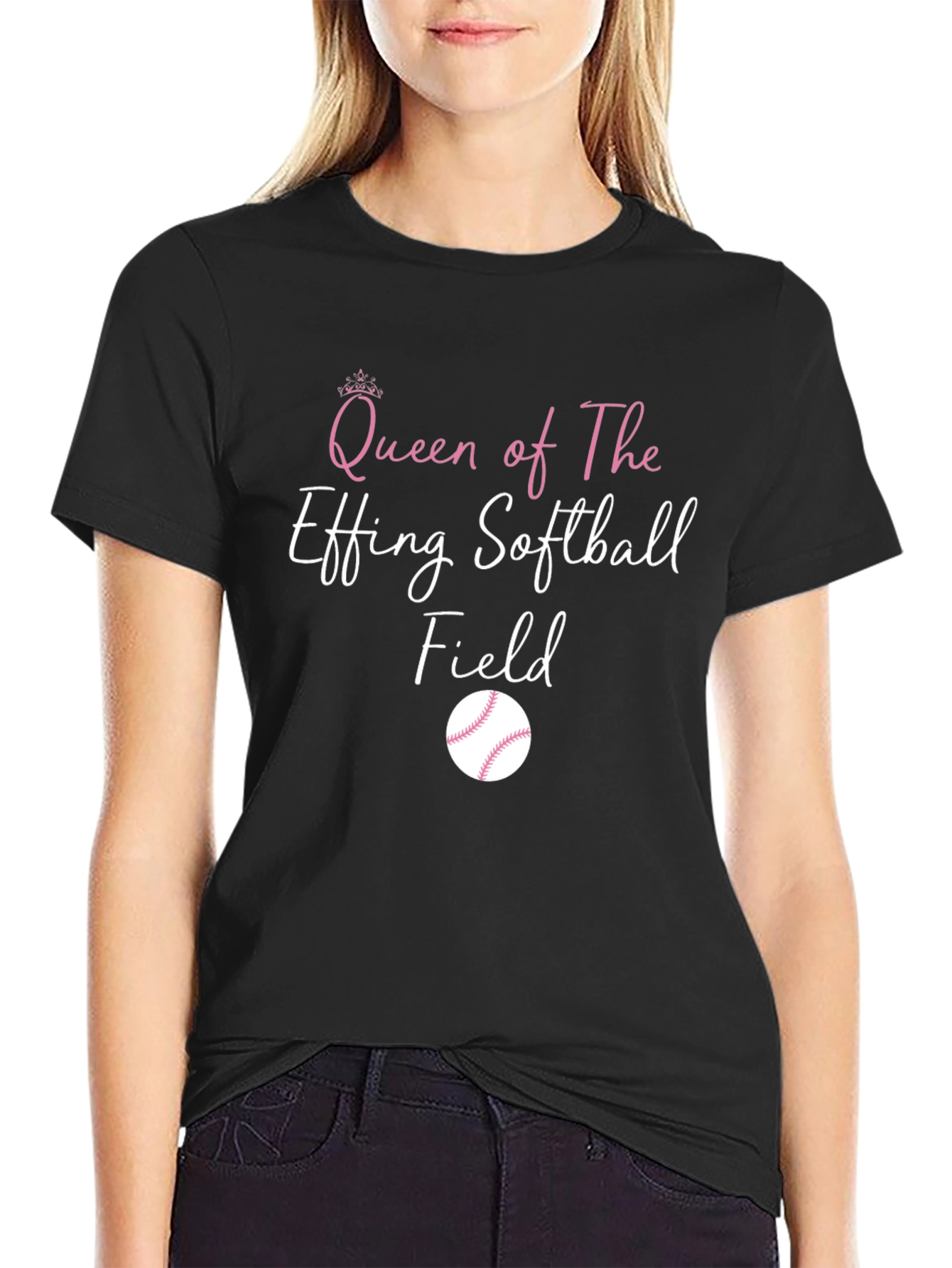 Queen of The Effing Softball Field T-Shirt