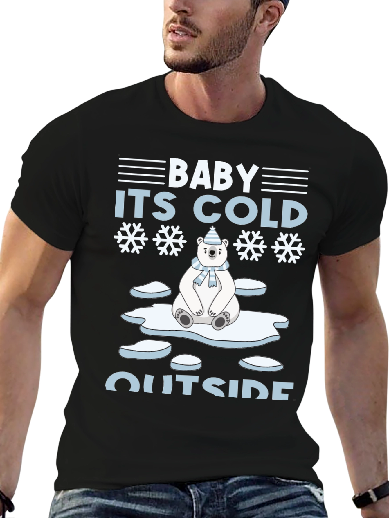 Baby Its Cold Outside Polar Bear Holiday T-Shirt