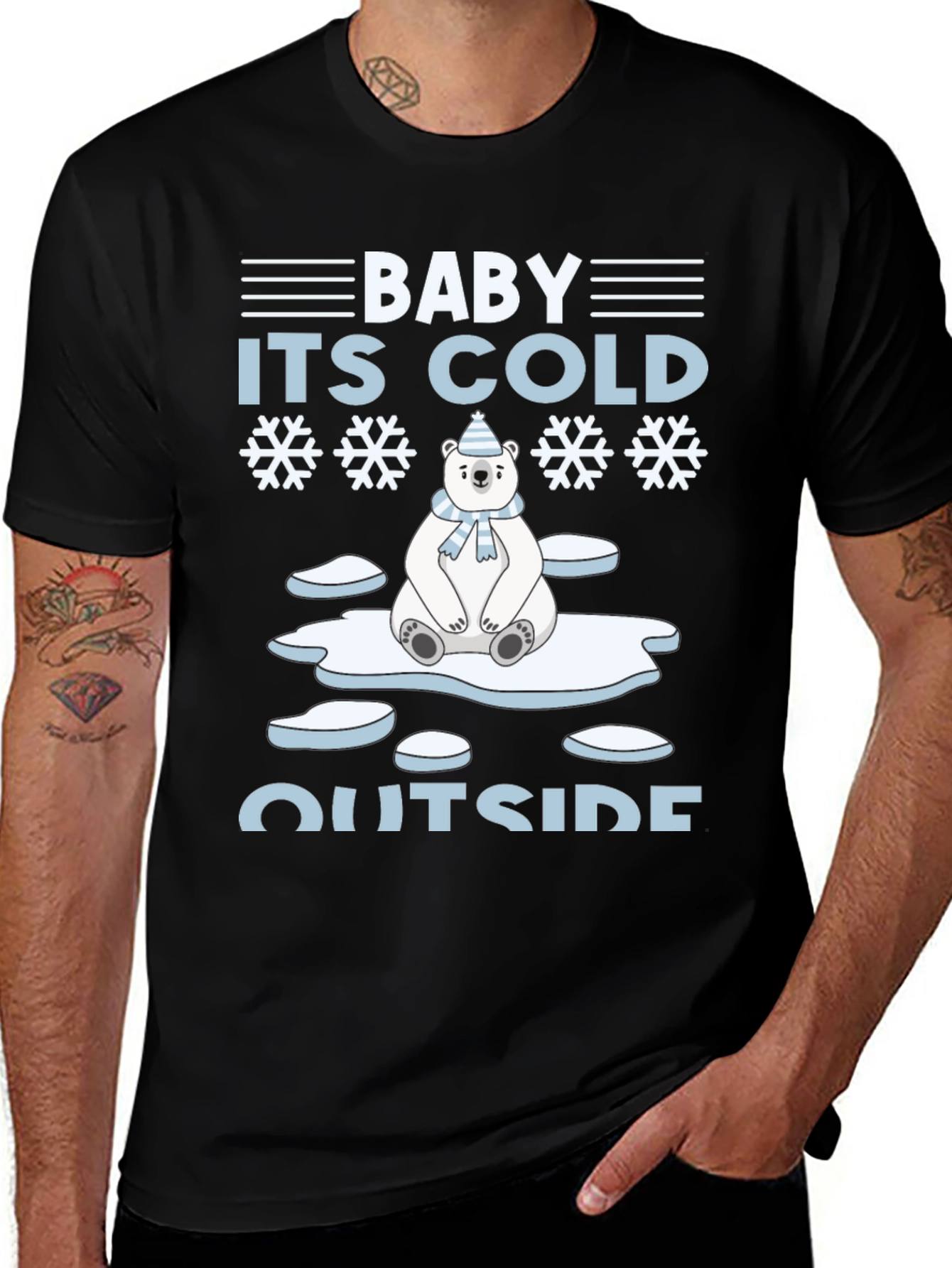 Baby Its Cold Outside Polar Bear Holiday T-Shirt