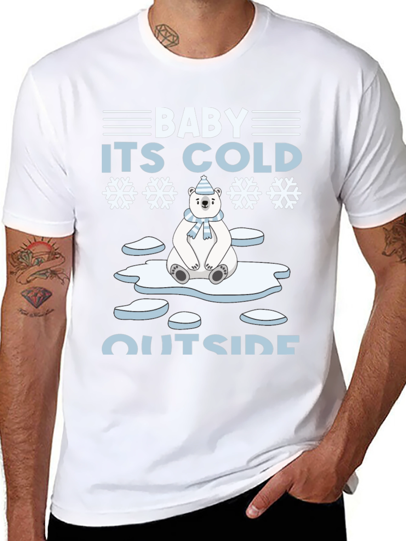 Baby Its Cold Outside Polar Bear Holiday T-Shirt