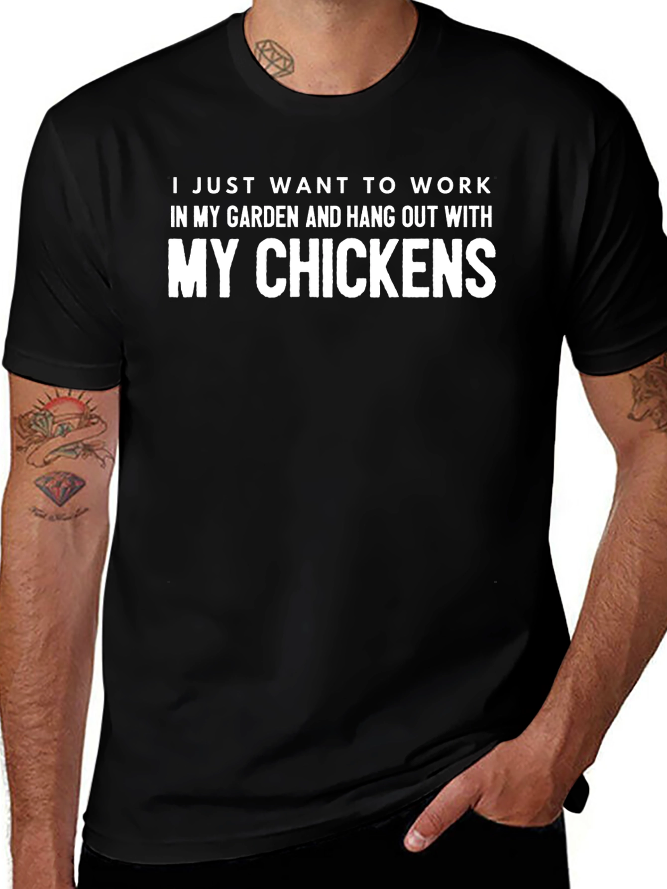 Work In My Garden Chicken T-Shirt