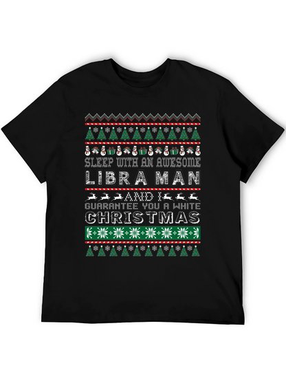Libra Man Ugly Christmas Sweater Style T-Shirt