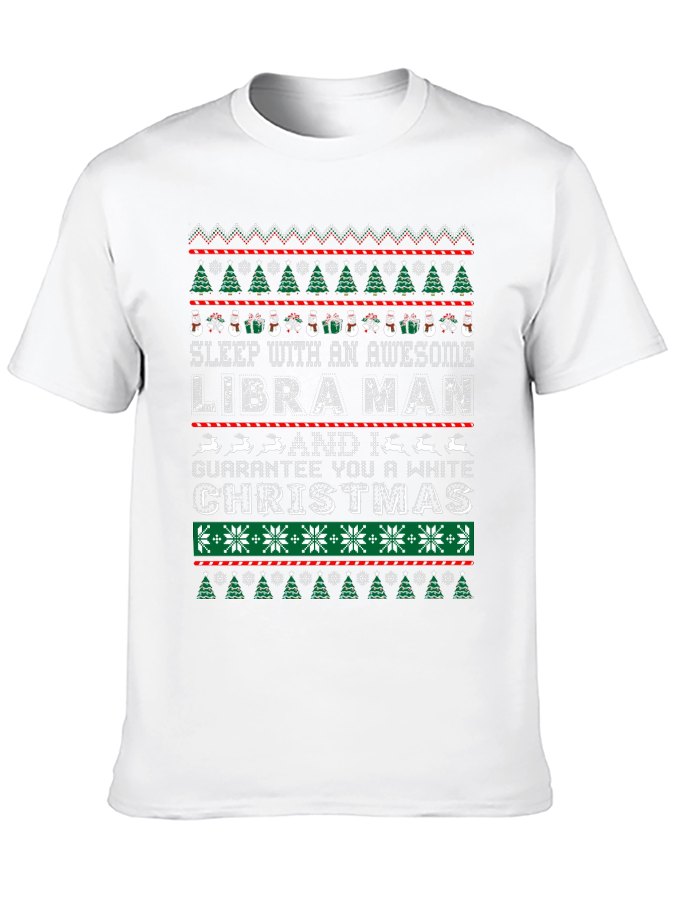 Libra Man Ugly Christmas Sweater Style T-Shirt