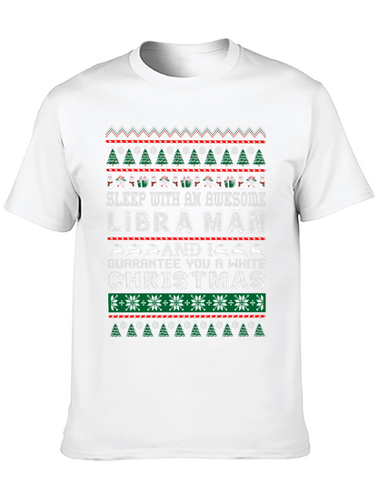 Libra Man Ugly Christmas Sweater Style T-Shirt