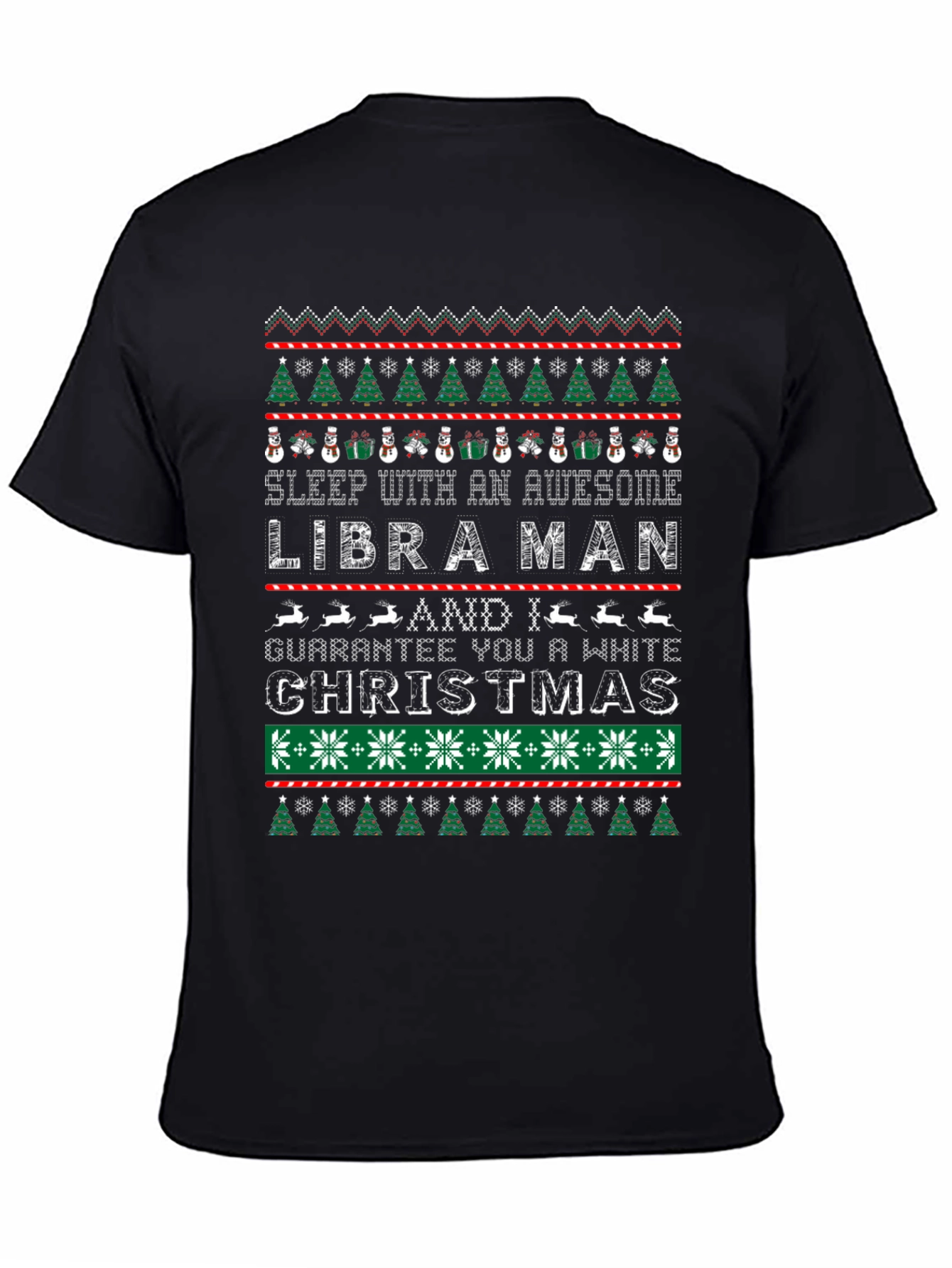 Libra Man Ugly Christmas Sweater Style T-Shirt