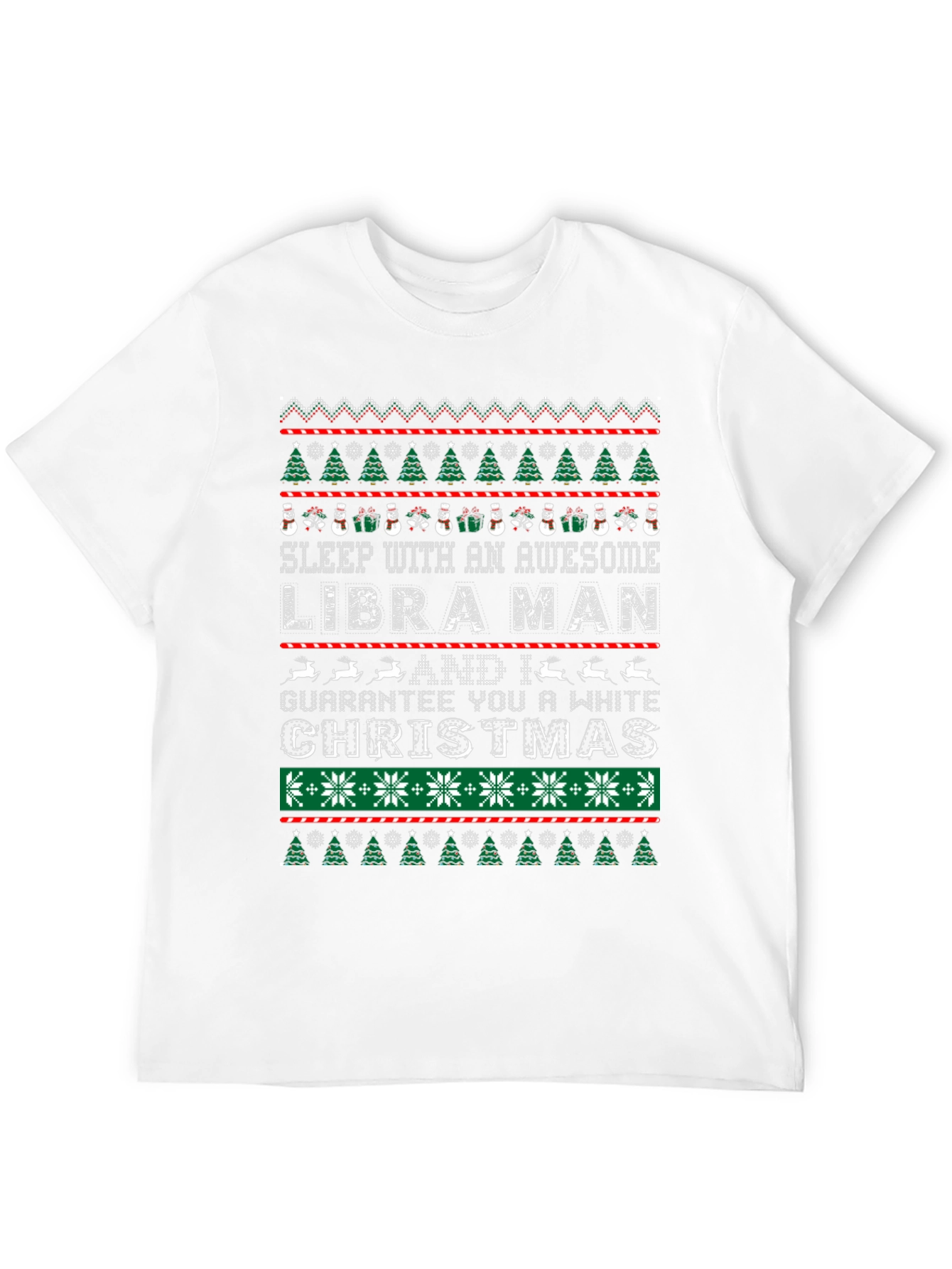 Libra Man Ugly Christmas Sweater Style T-Shirt
