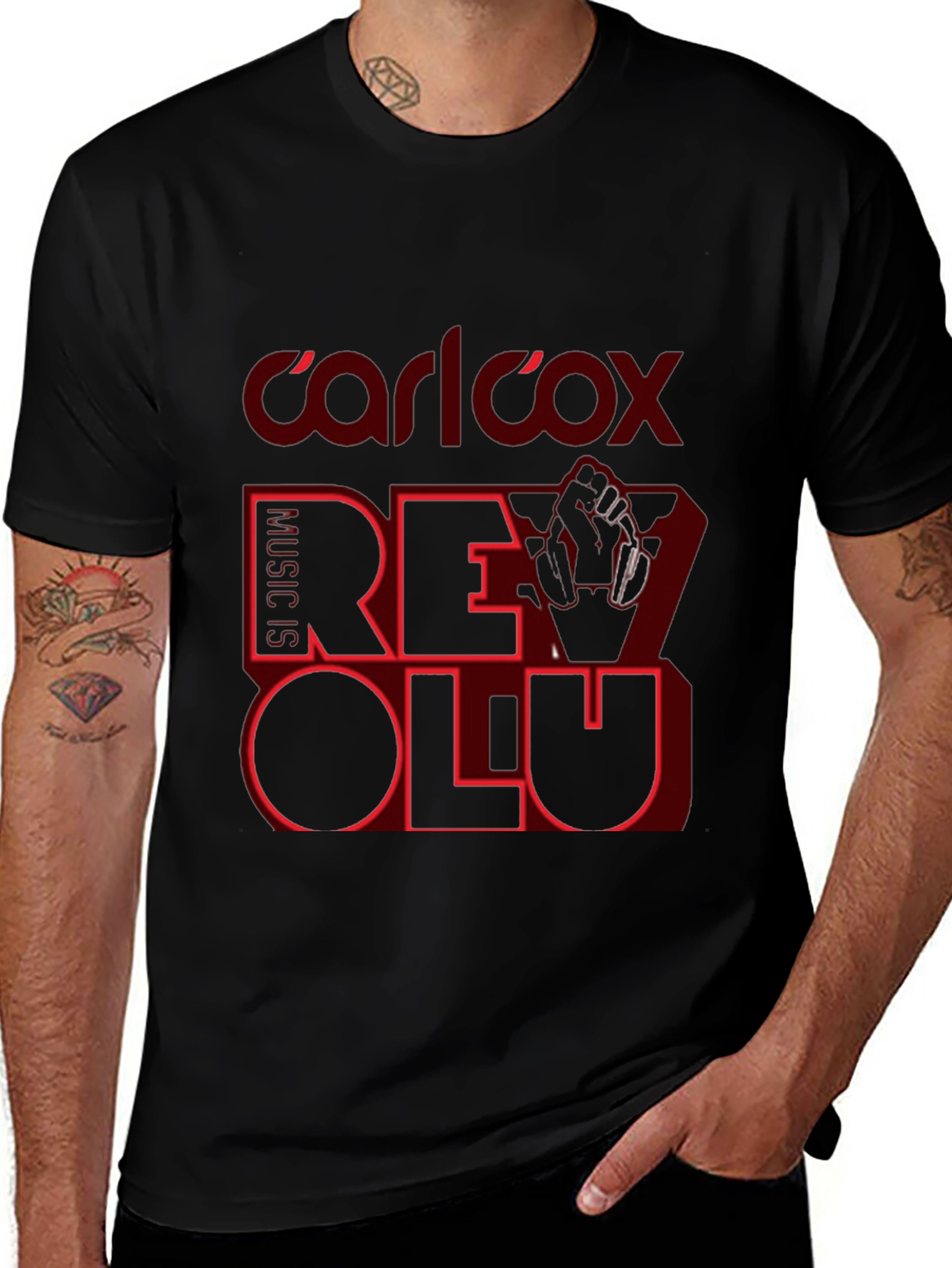 Carl Cox Revolution Black T-Shirt Music Lover