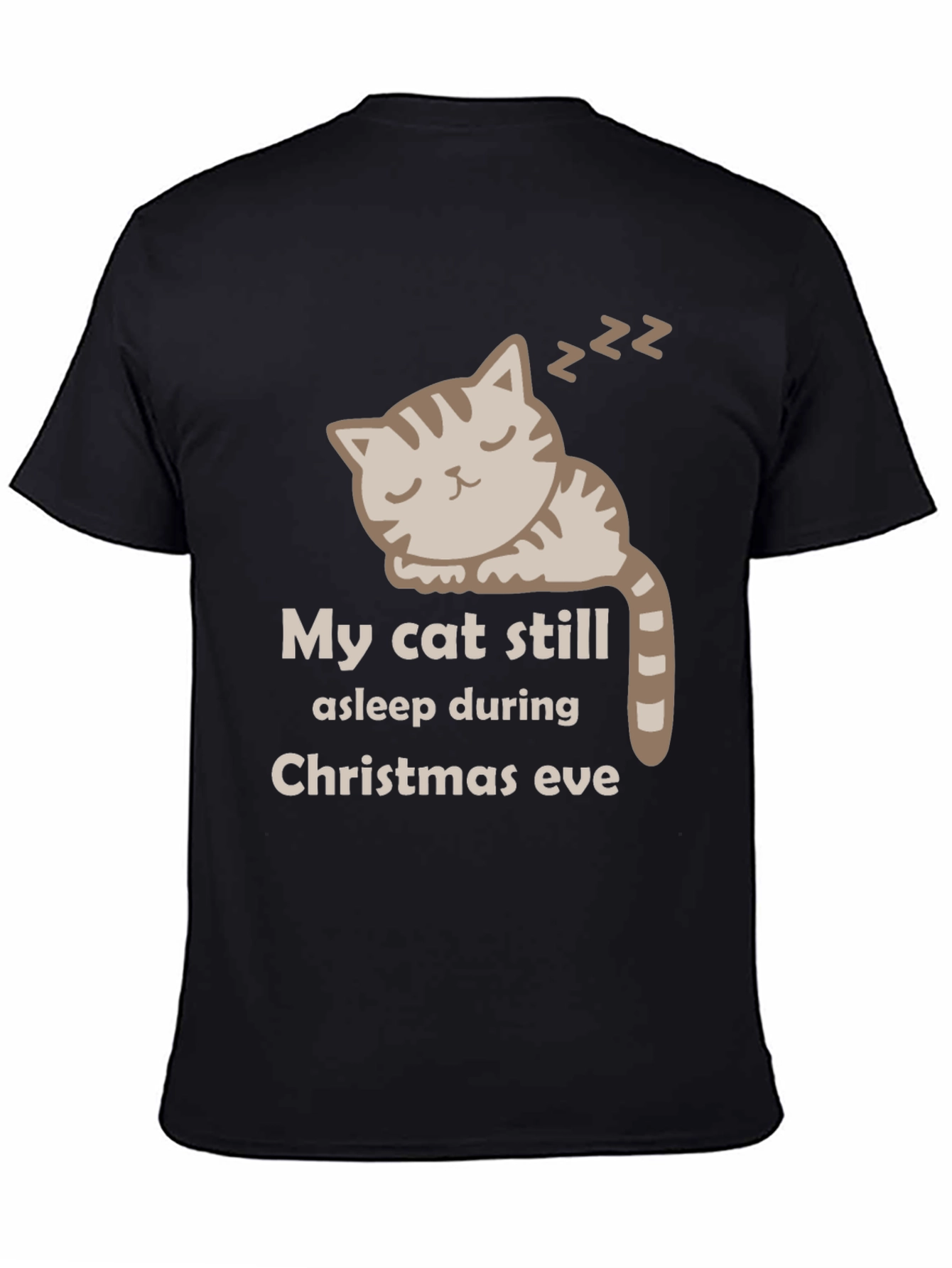 My Cat Still Asleep Christmas Eve Graphic T-Shirt