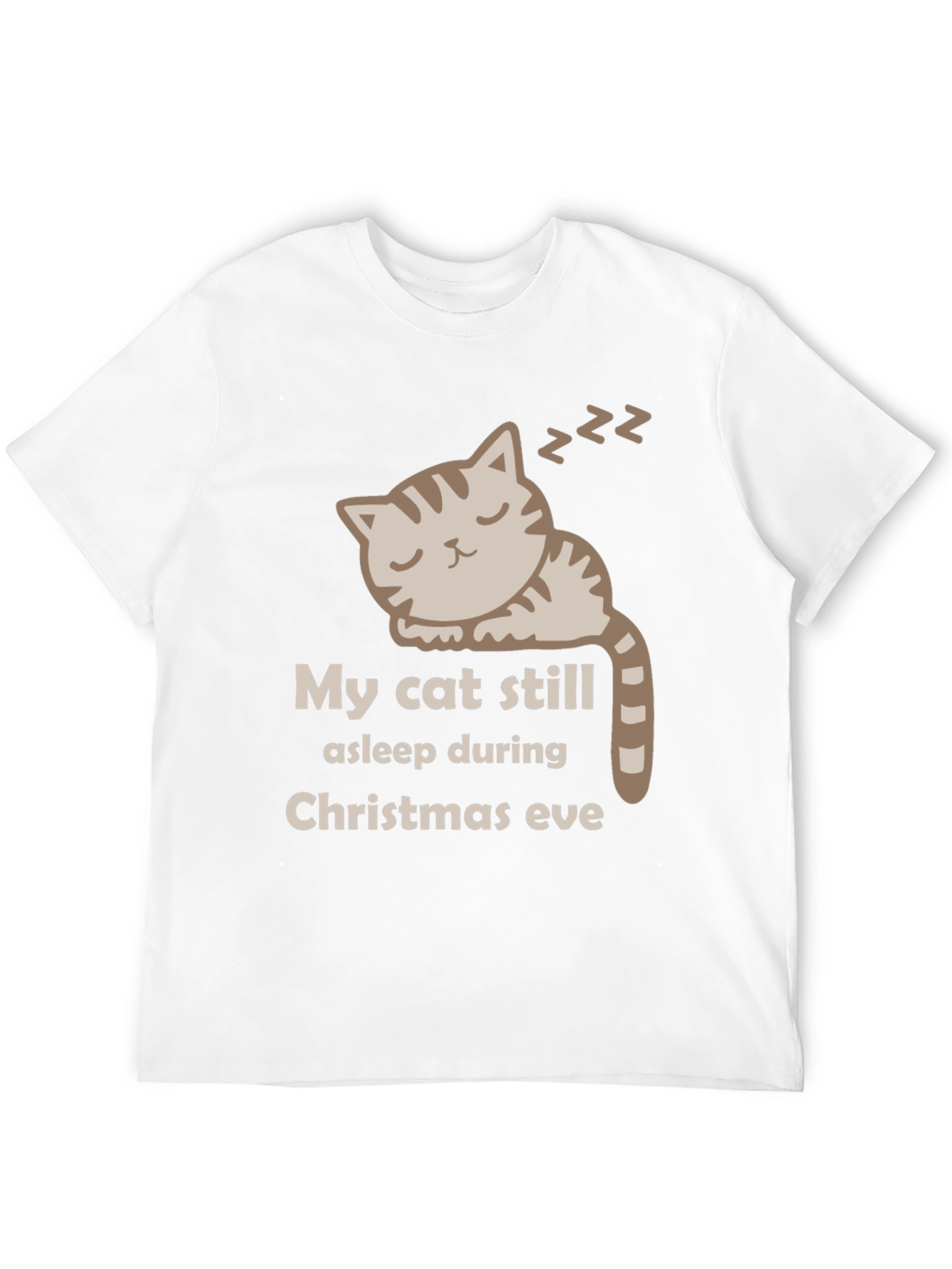 My Cat Still Asleep Christmas Eve Graphic T-Shirt