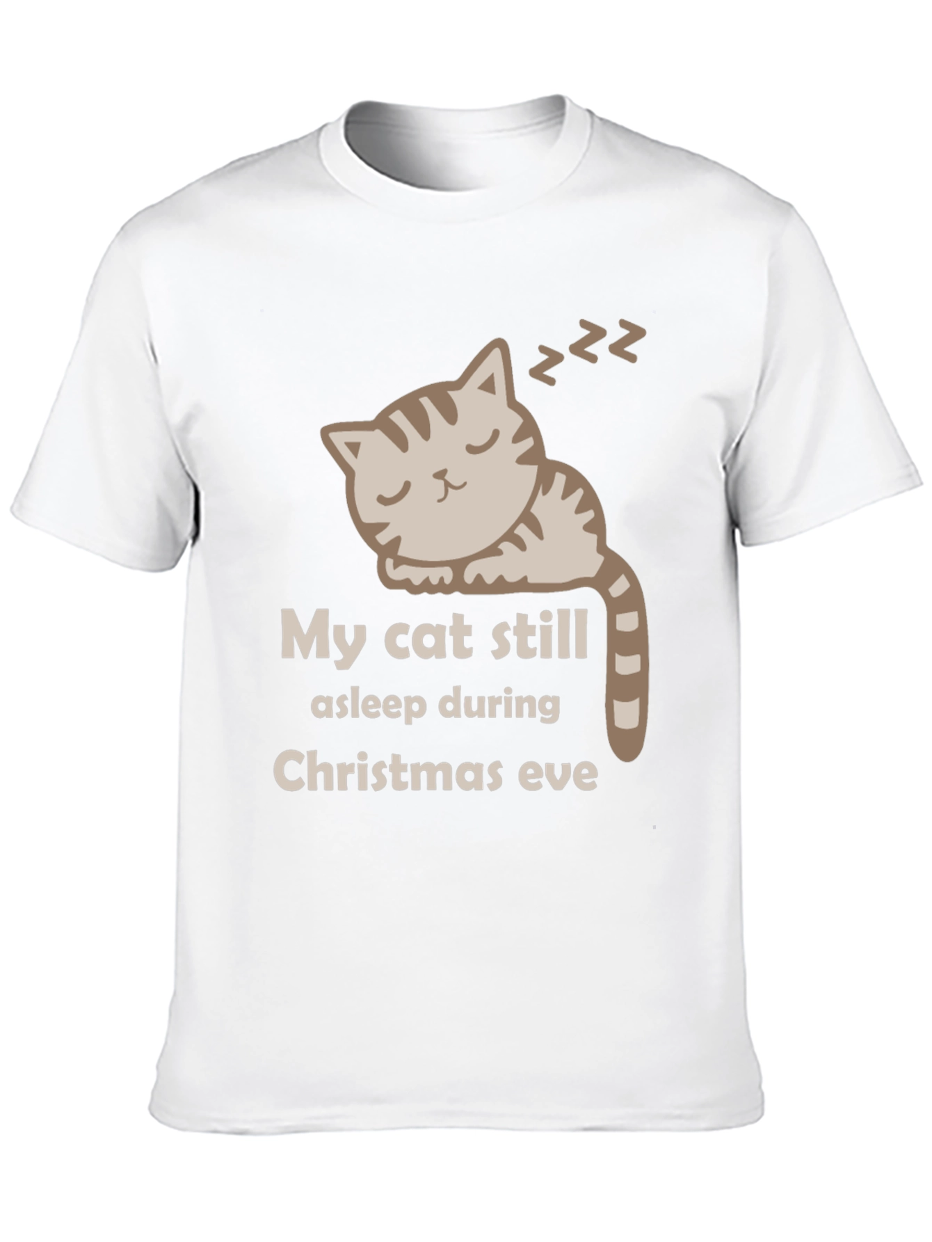 My Cat Still Asleep Christmas Eve Graphic T-Shirt