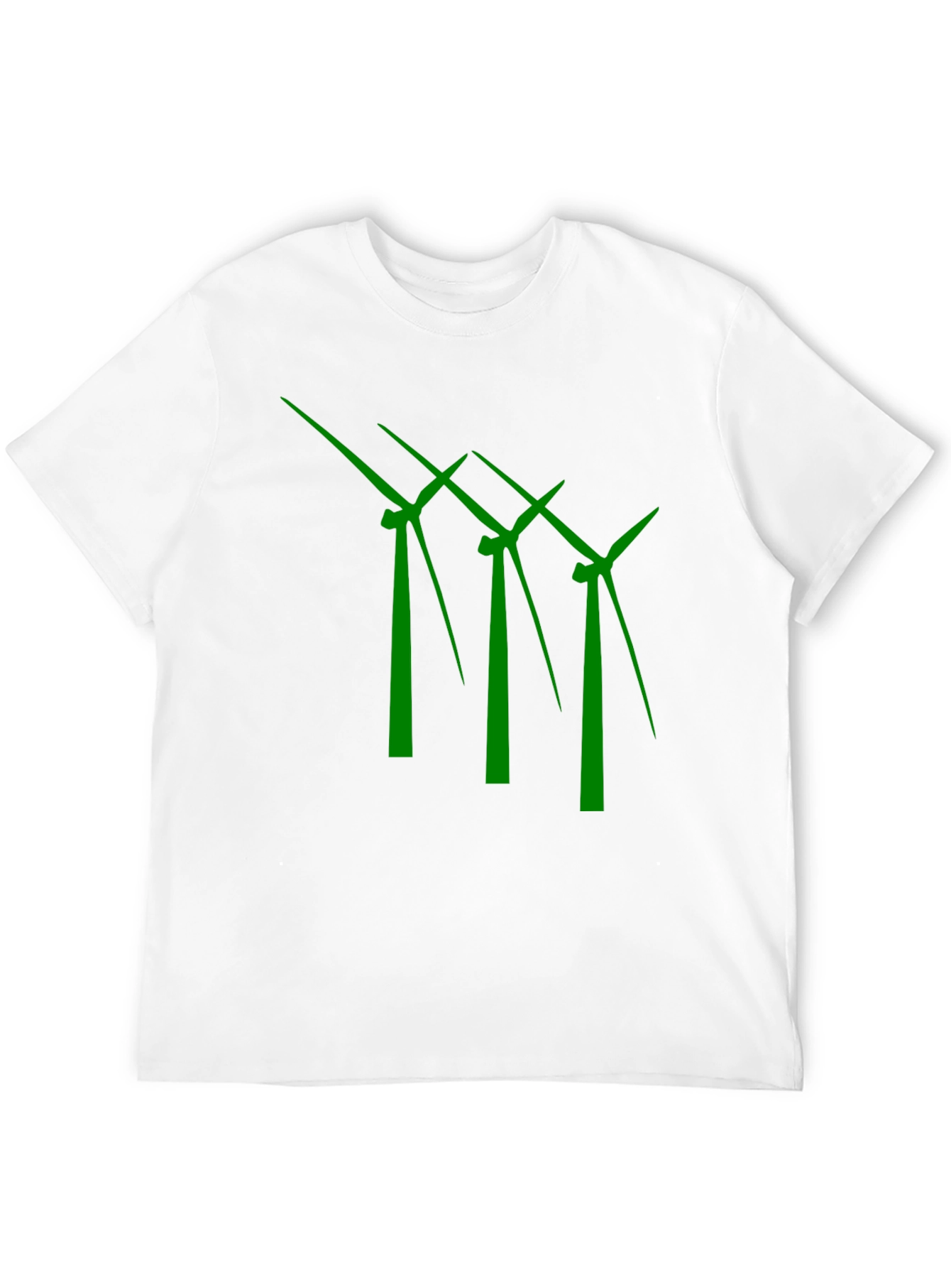 Eco-Friendly Wind Turbine Graphic T-Shirt