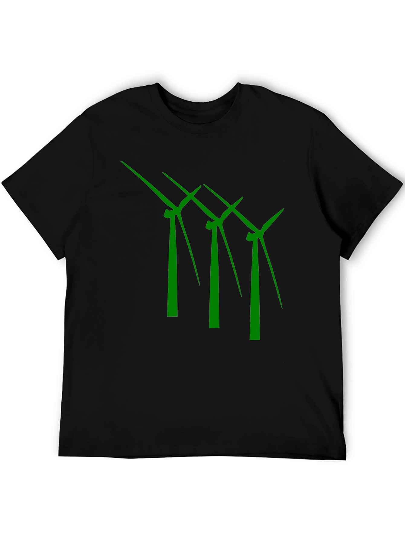 Eco-Friendly Wind Turbine Graphic T-Shirt