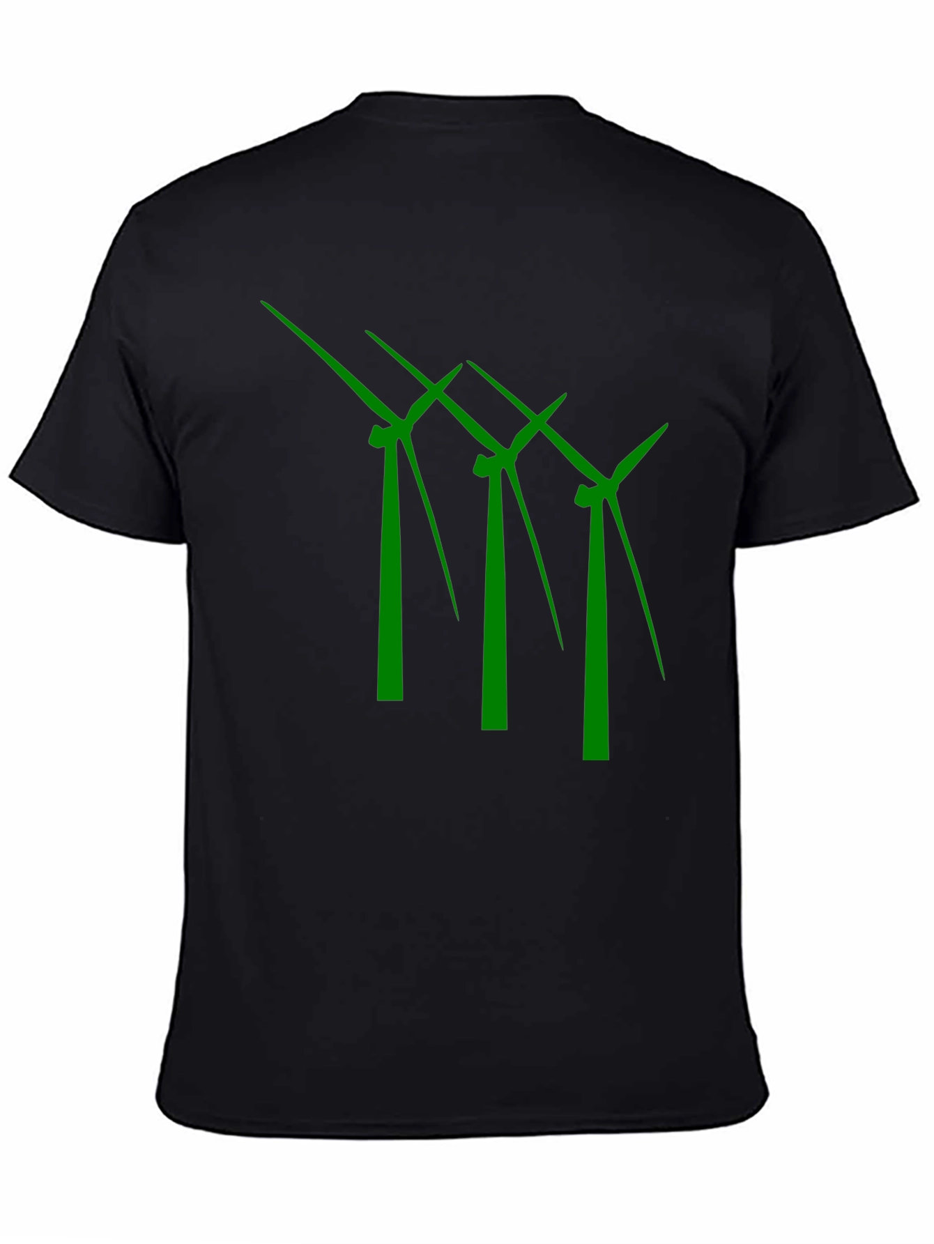 Eco-Friendly Wind Turbine Graphic T-Shirt