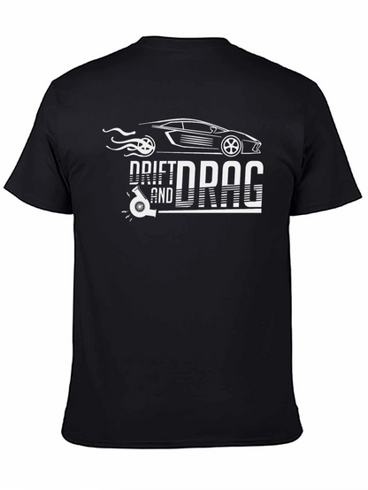 Drift and Drag Black Graphic T-Shirt