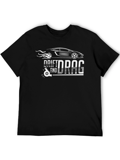 Drift and Drag Black Graphic T-Shirt