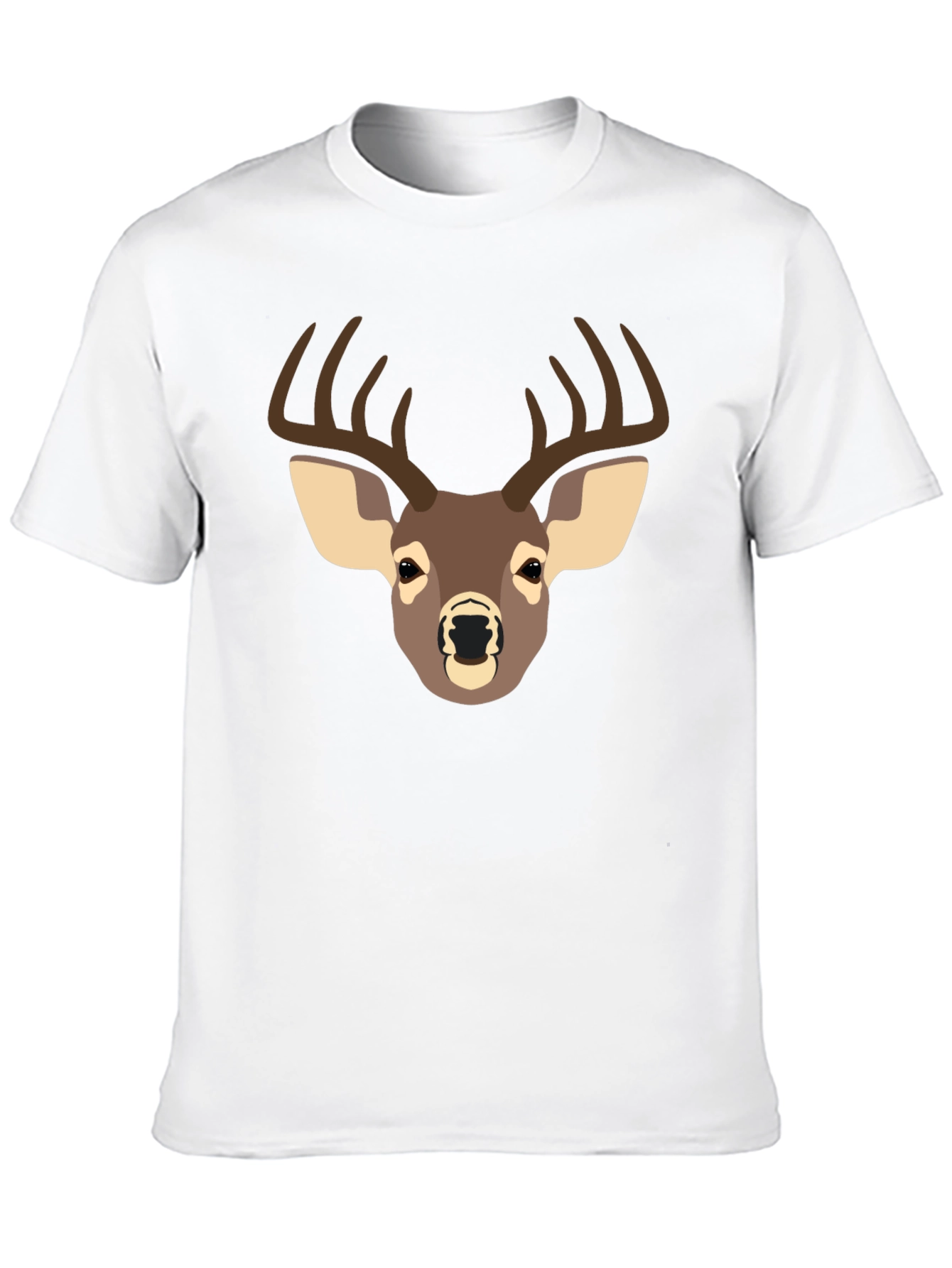 Deer Graphic T-Shirt - Black Casual Tee