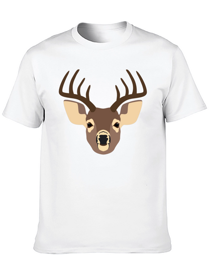 Deer Graphic T-Shirt - Black Casual Tee