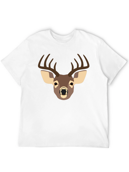 Deer Graphic T-Shirt - Black Casual Tee
