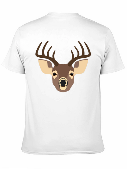 Deer Graphic T-Shirt - Black Casual Tee