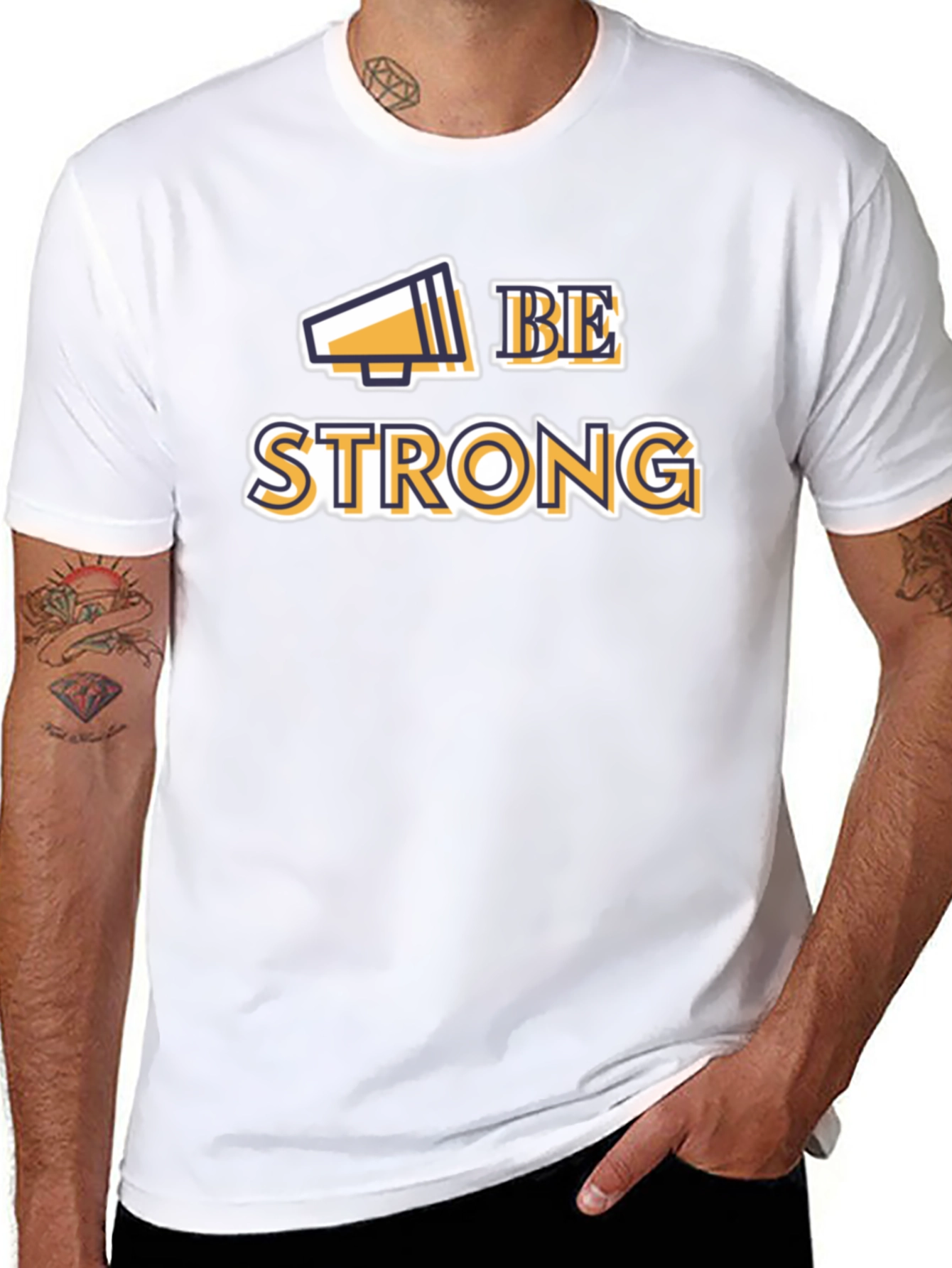 Be Strong Graphic Tee - Motivational T-Shirt