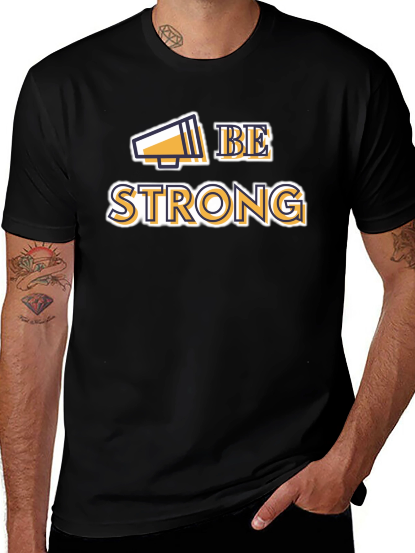 Be Strong Graphic Tee - Motivational T-Shirt