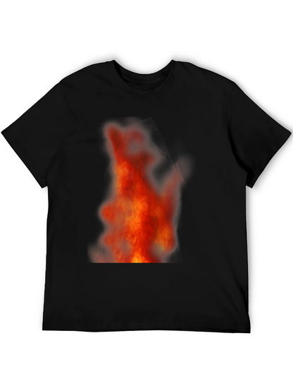 Fiery Flames Black T-Shirt
