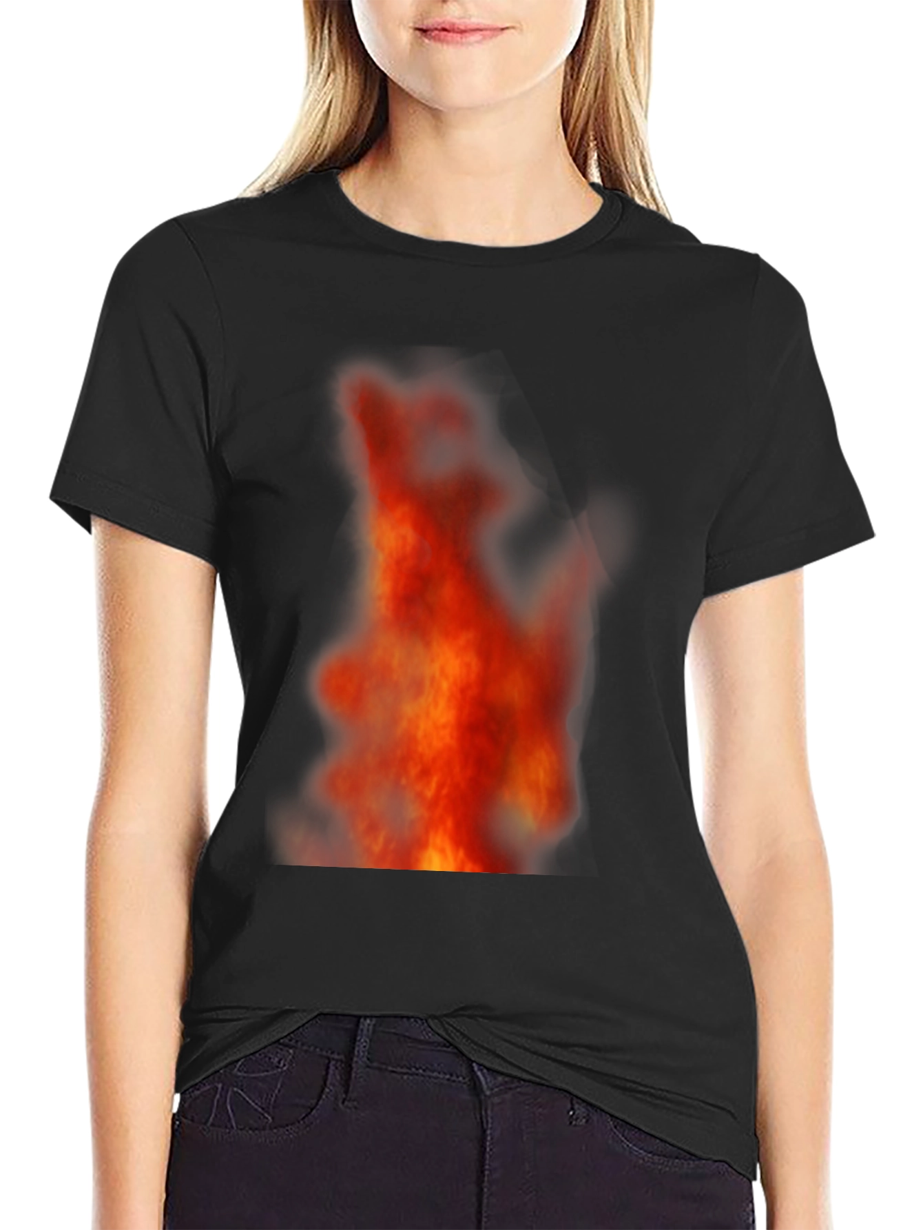 Fiery Flames Black T-Shirt