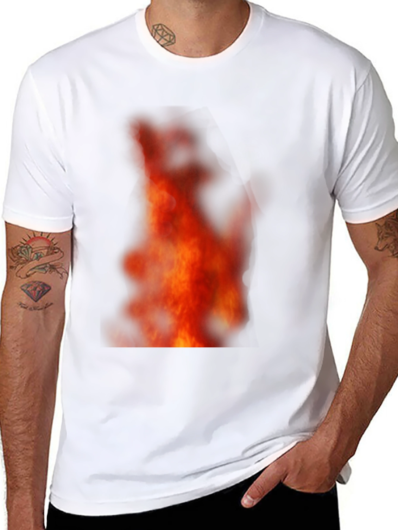 Fiery Flames Black T-Shirt