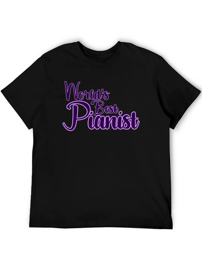 Worlds Best Pianist Graphic Tee - Black