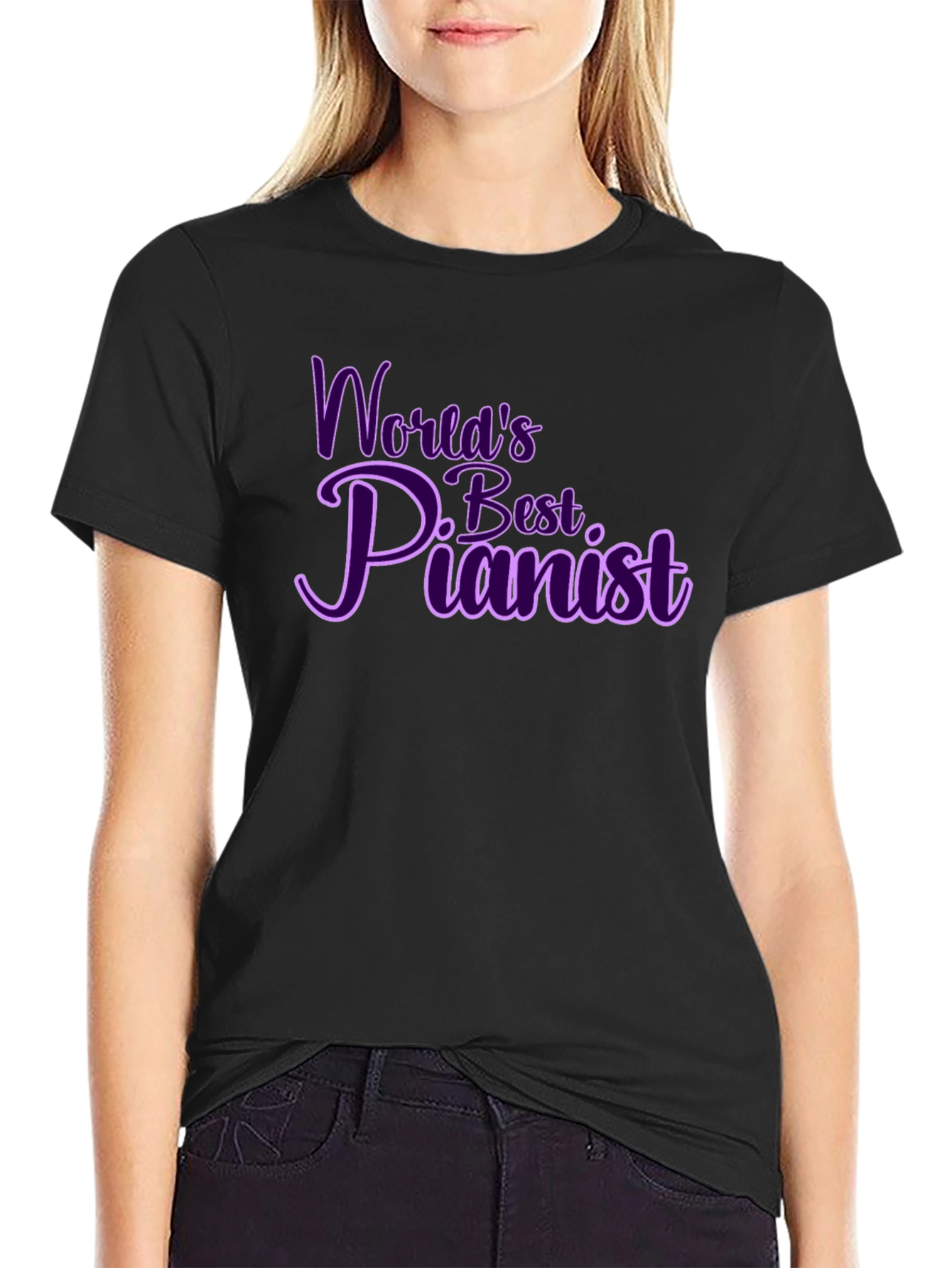 Worlds Best Pianist Graphic Tee - Black