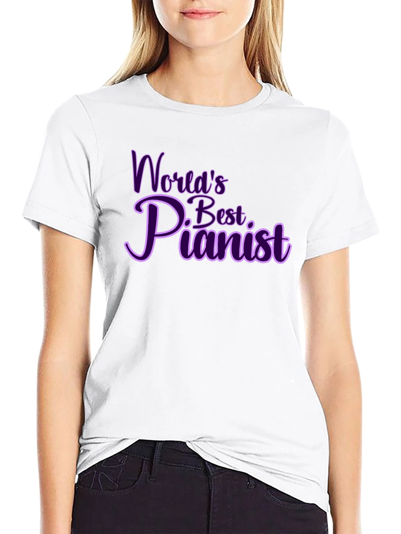 Worlds Best Pianist Graphic Tee - Black