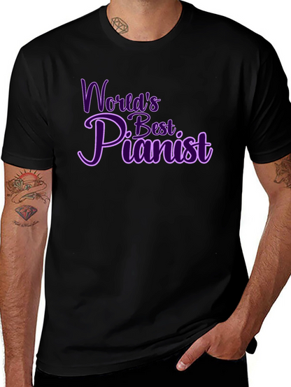 Worlds Best Pianist Graphic Tee - Black