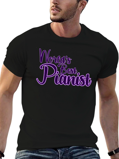 Worlds Best Pianist Graphic Tee - Black
