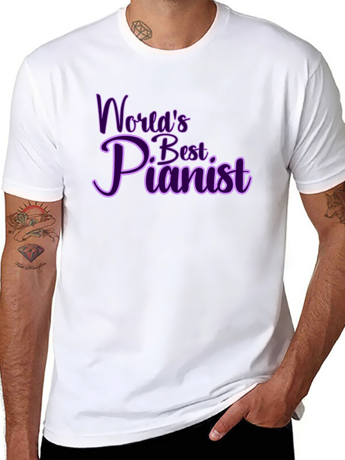 Worlds Best Pianist Graphic Tee - Black