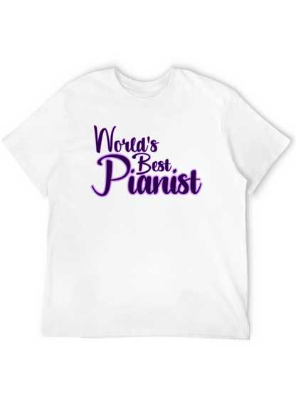 Worlds Best Pianist Graphic Tee - Black
