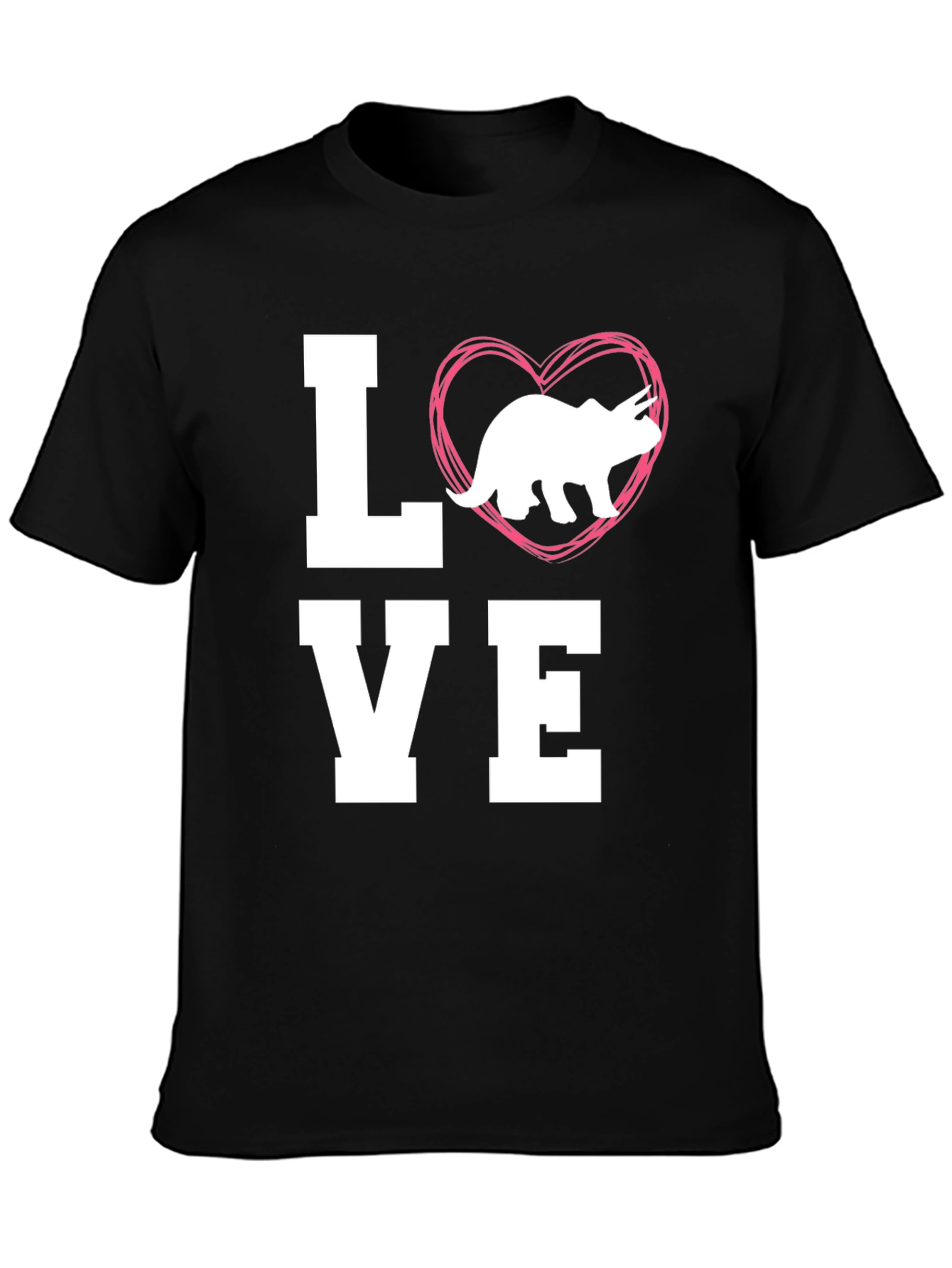 Love Triceratops Dinosaur Graphic Tee