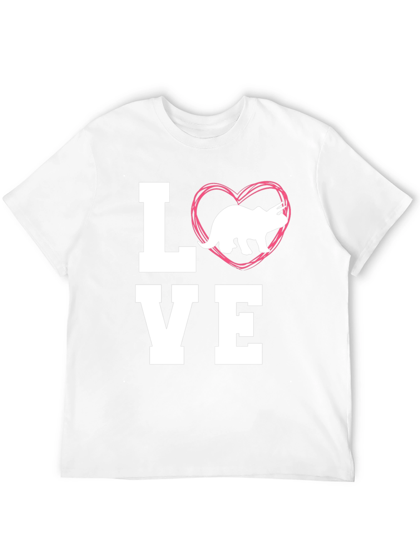 Love Triceratops Dinosaur Graphic Tee