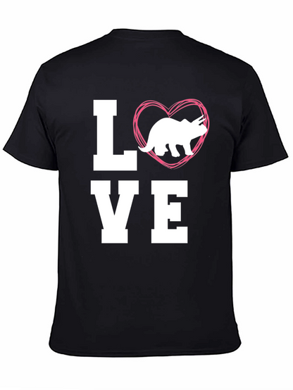 Love Triceratops Dinosaur Graphic Tee