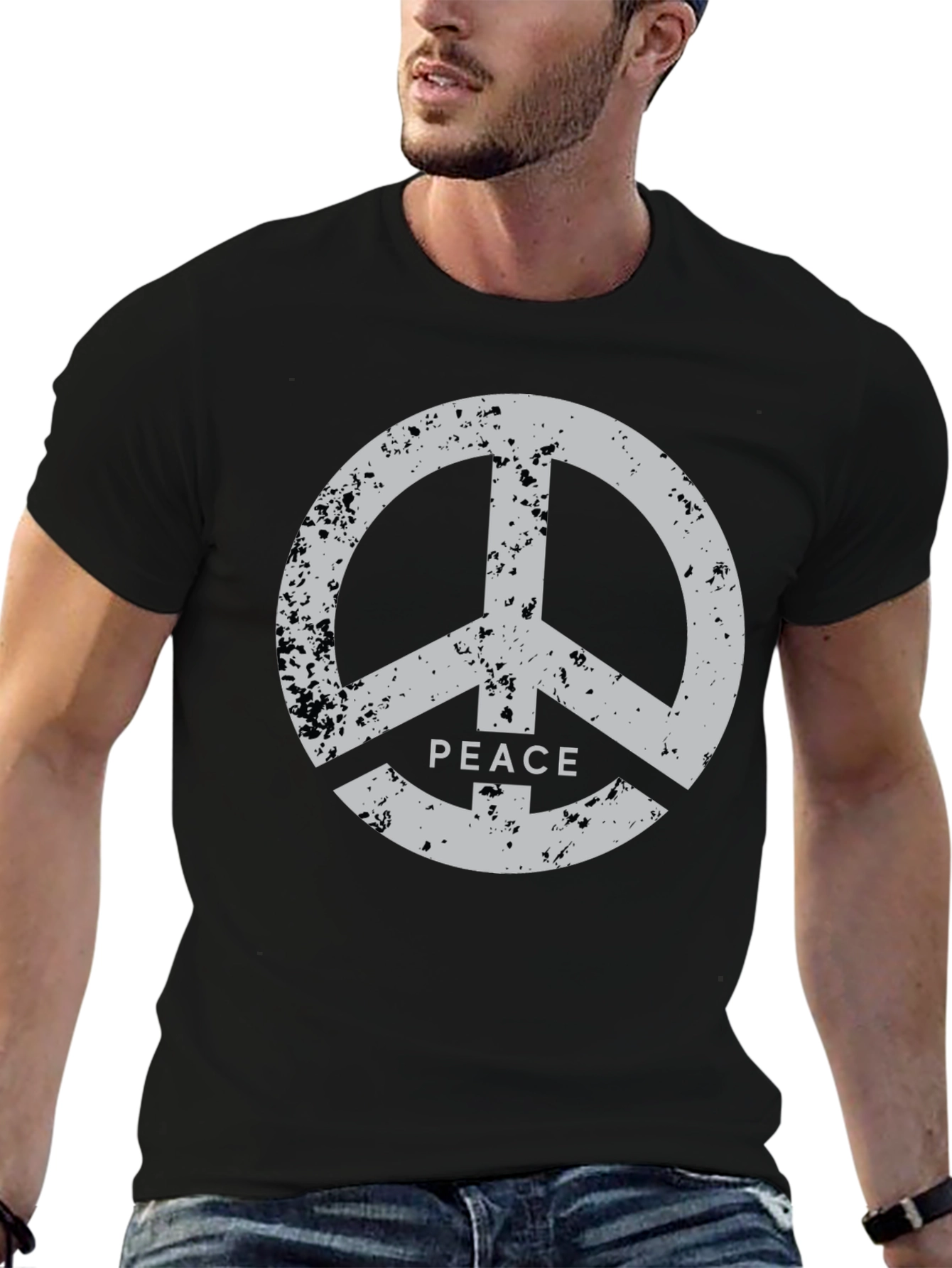 Peace Sign Black T-Shirt