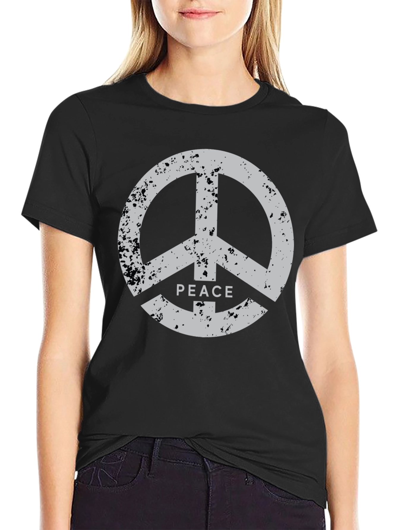 Peace Sign Black T-Shirt