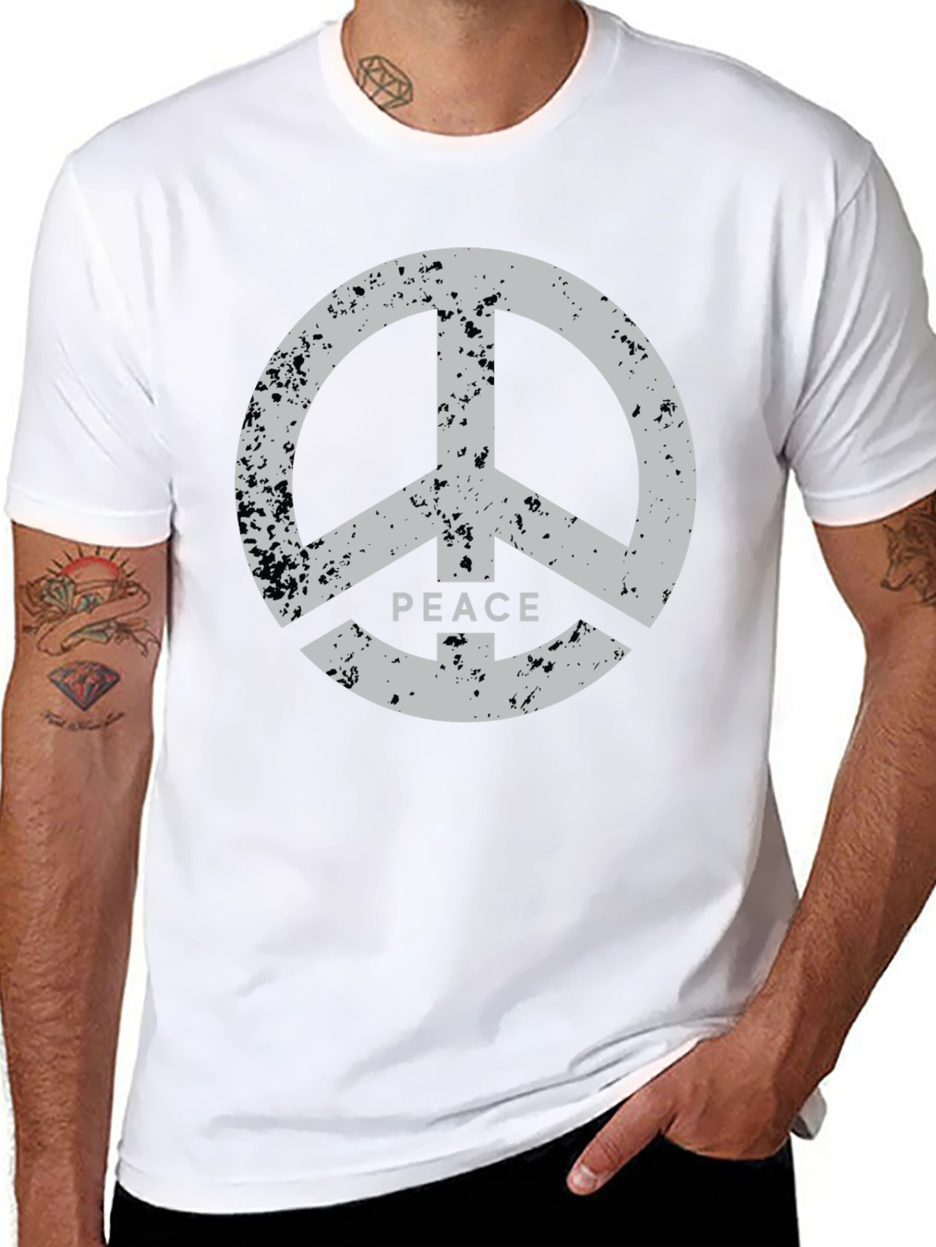 Peace Sign Black T-Shirt