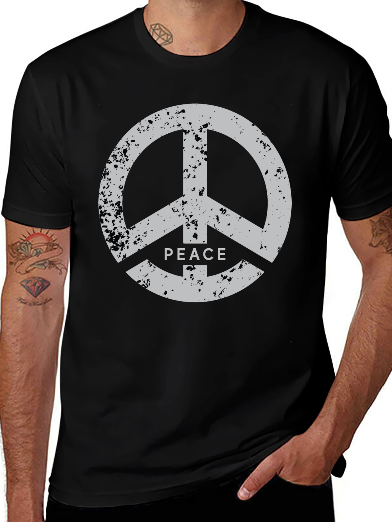 Peace Sign Black T-Shirt