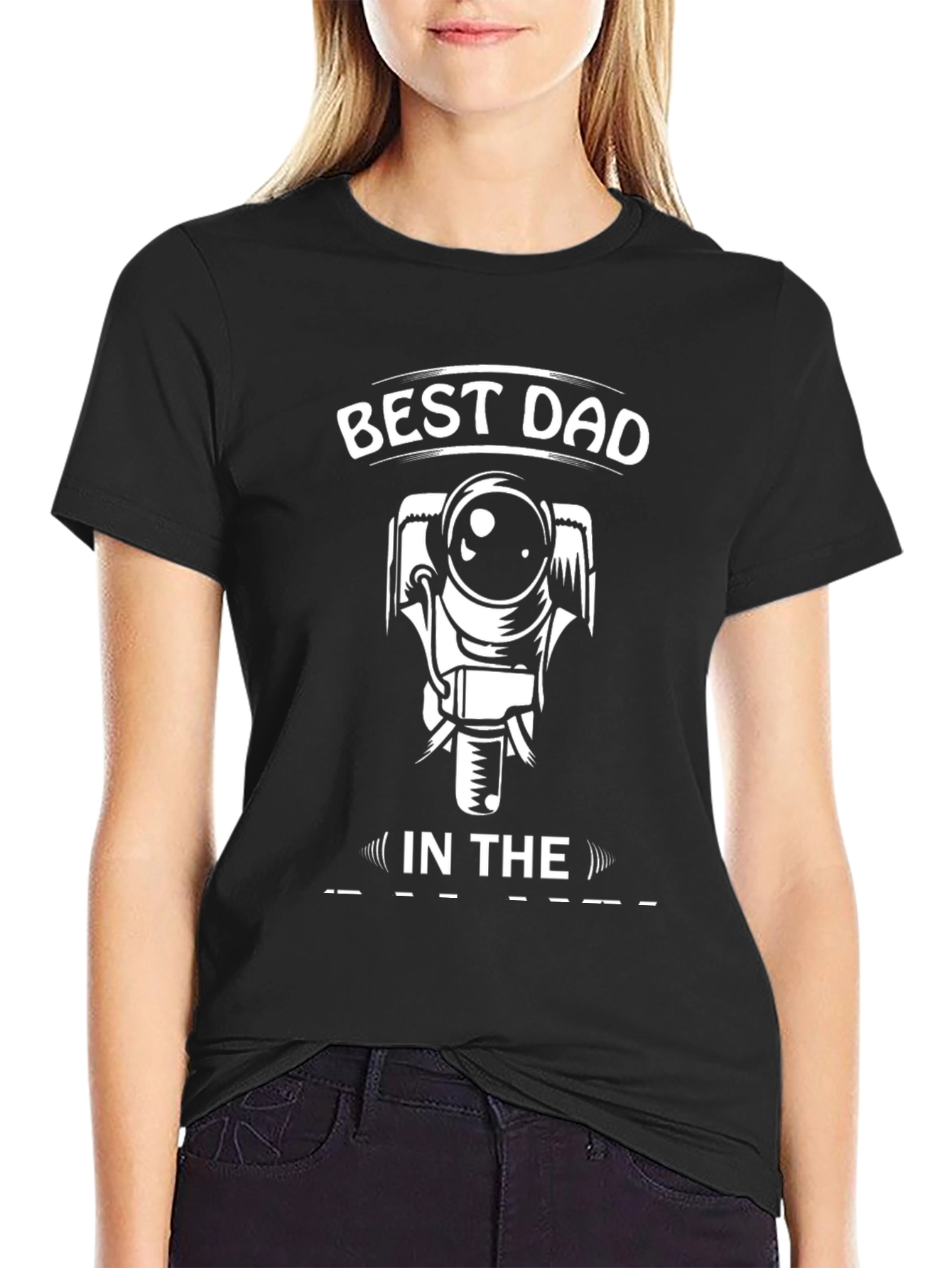 Best Dad in the Universe Black T-Shirt