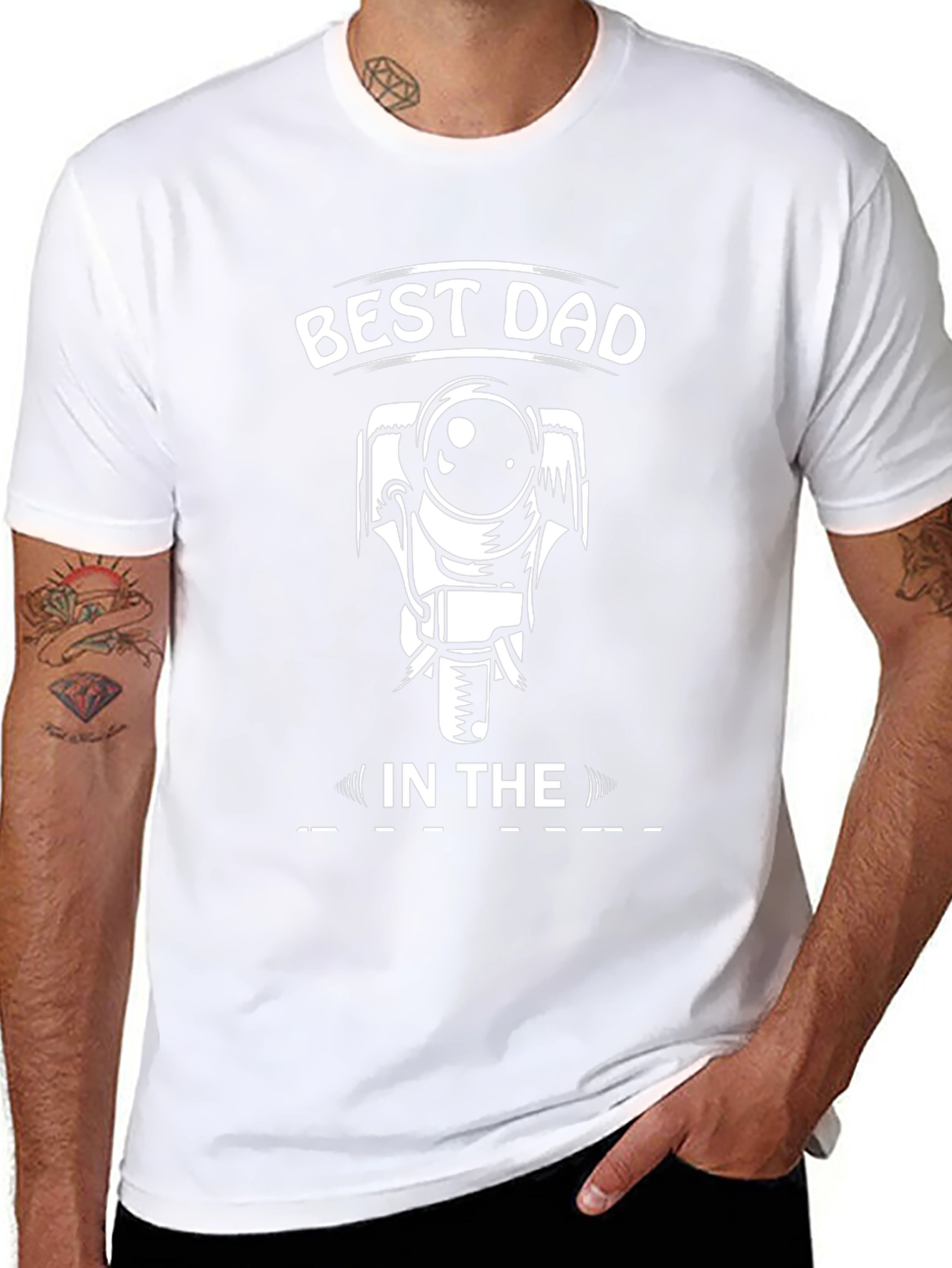 Best Dad in the Universe Black T-Shirt