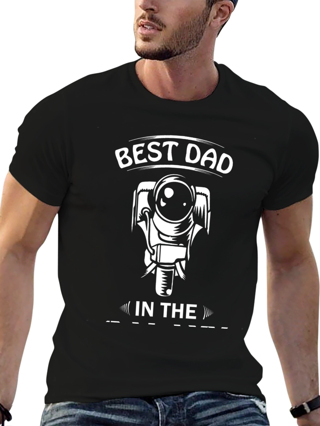 Best Dad in the Universe Black T-Shirt