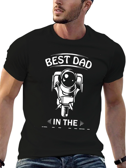 Best Dad in the Universe Black T-Shirt